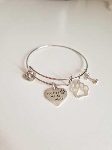 Bracciale rigido cuore cane