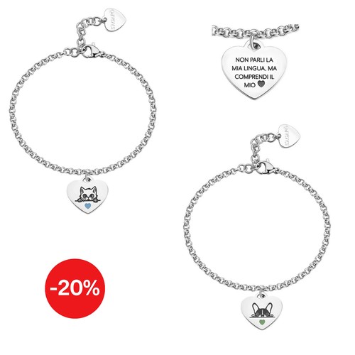 Bracciale donna cuore - , acciaio