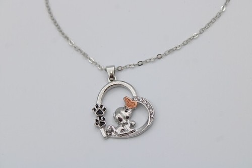 Collana cuore cane zampa