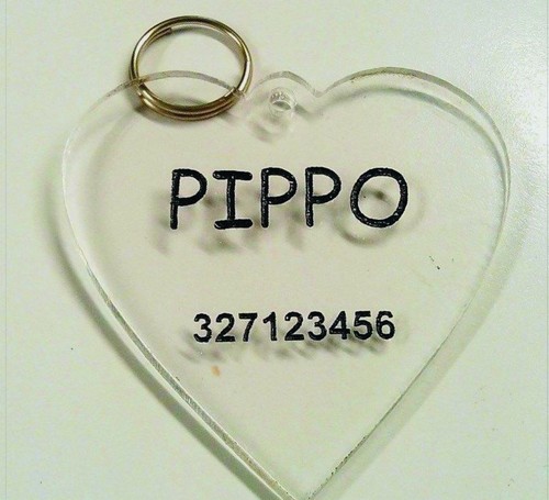 Medaglietta plexiglas cuore - medaglietta,