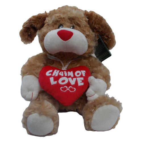 Peluche cane con - con, cuore