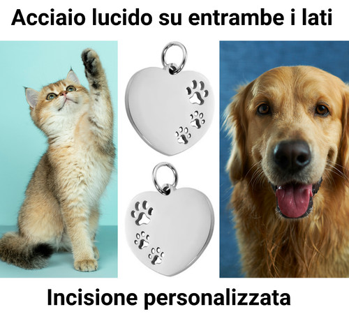 Collana acciaio cuore - collana, e